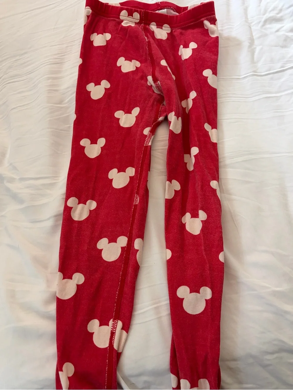 Hanna Andersson Red Mickey Mouse Pajama Set with Green Trim